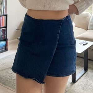 American Eagle Outfitters Dark Blue Denim Skort